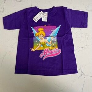 NWT Vintage Disney Tinker Bell purple‎ tshirt size small XXS 2/3